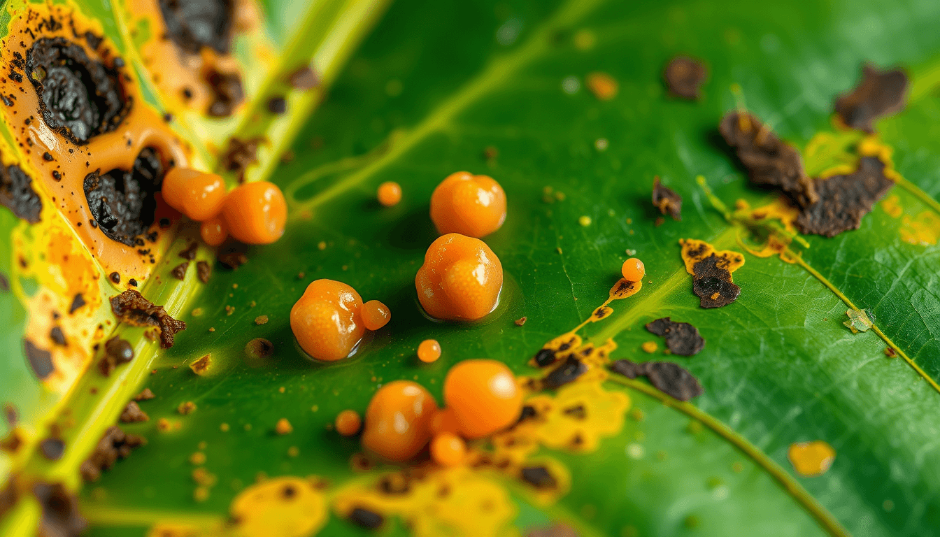 橘紅色小點是什麼_揭開炭疽病分生孢子盤的微觀秘密